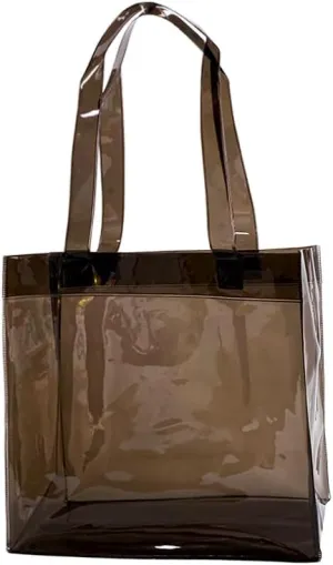 1pcs Waterproof Large Transparent Pvc Shopping Clear Tote Bag with Handles Clear Tote Bags for Work Beach，Sports
