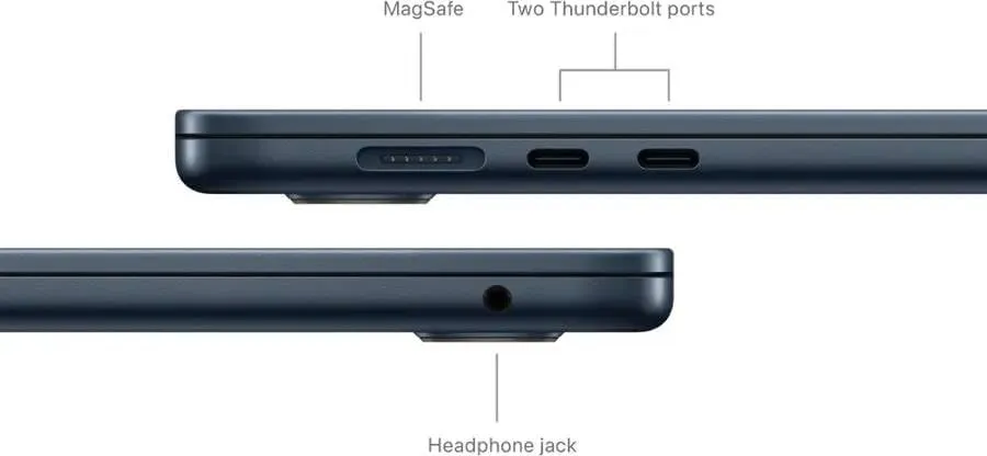 2024 Apple MacBook Air with Apple M3 Chip (15-Inch, 8GB RAM, 256GB SSD Storage) (QWERTY English) Midnight (Renewed Premium)