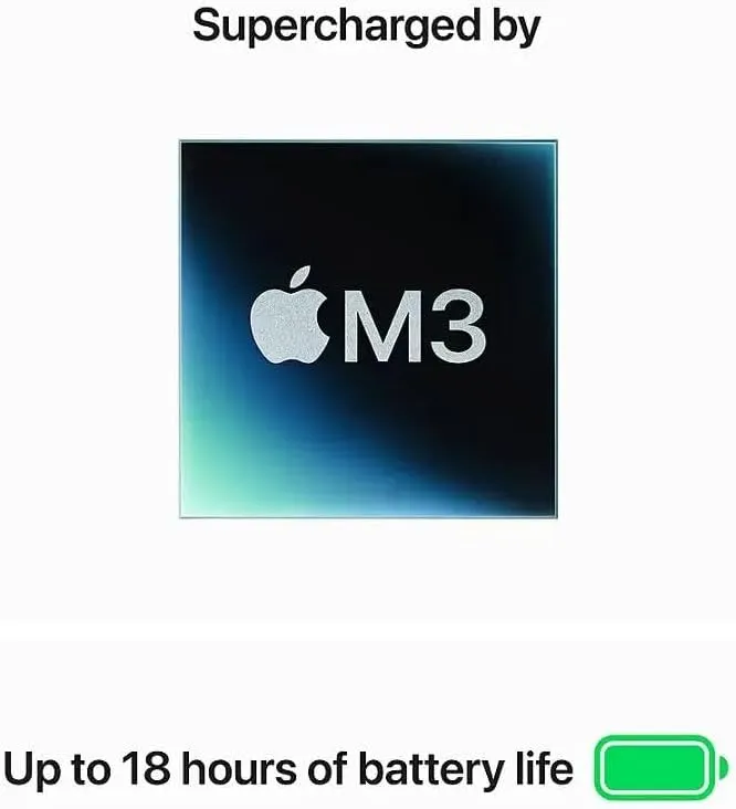 2024 Apple MacBook Air with Apple M3 Chip (15-Inch, 8GB RAM, 256GB SSD Storage) (QWERTY English) Midnight (Renewed Premium)