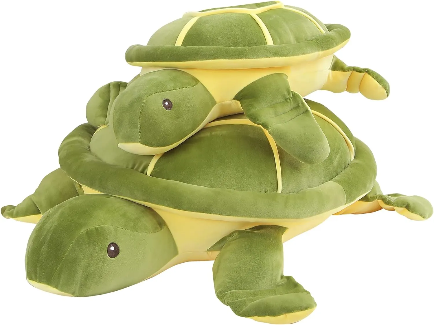 28 inch Big Green Sea Turtle Stuffed Animals Giant Soft Plush Toys, Large Ocean Turtle Plushies Body Pillow, Gifts for Kid Boys, Girls, Girlfriend, Birthday, Easter