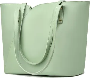 ALARION Tote Bag for Women Soft Faux Leather Shoulder Bag Ladies Zipper Tote Purses for Women Large Satchel Shoulder Handbag