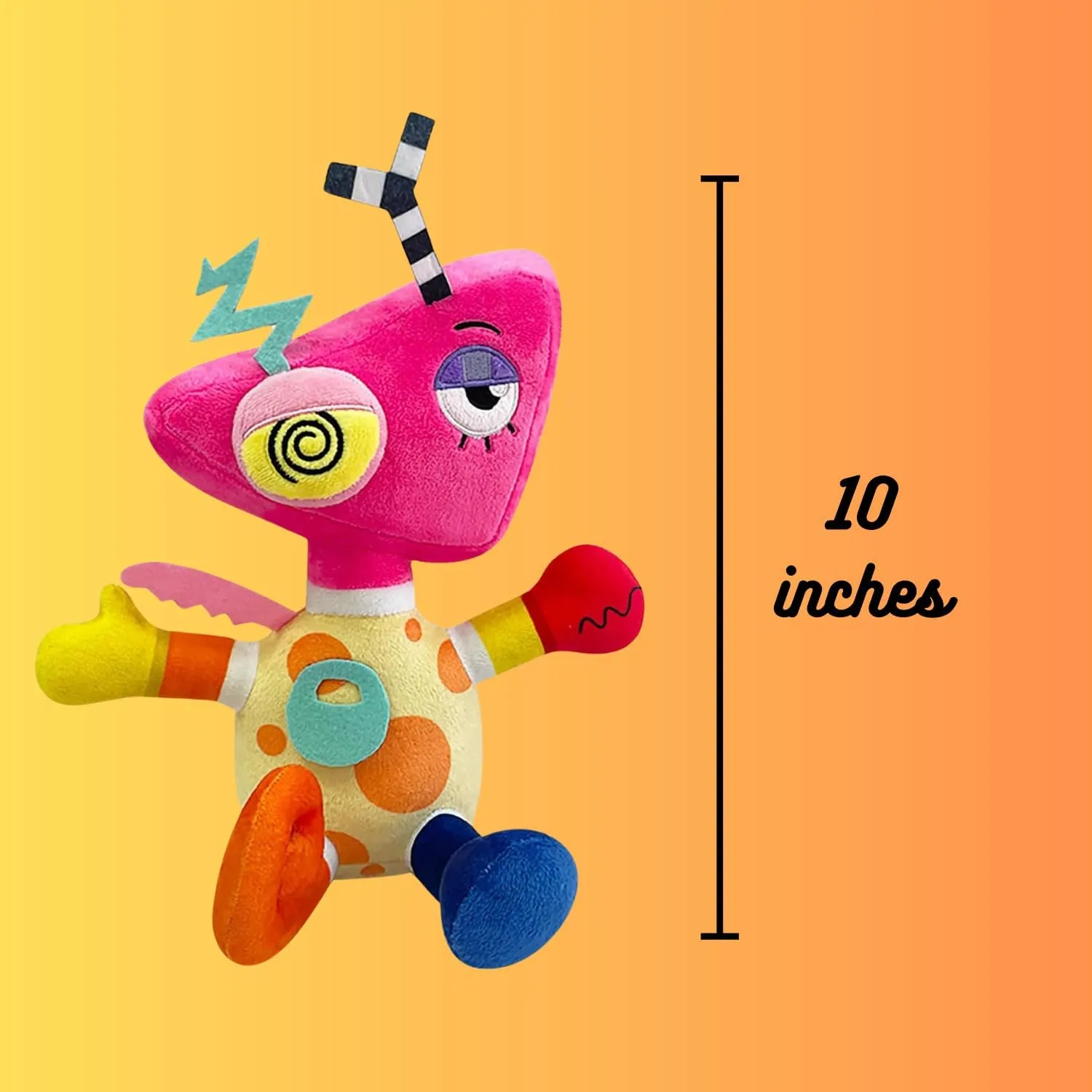 Amazing Plush - 10" Upgraded Circus Plushies - Stuffed Animal Hammock Corner - Soft Pillow for Home Decorations - Hugging Figures for Boys and Girls - Stuffed Animal Toys