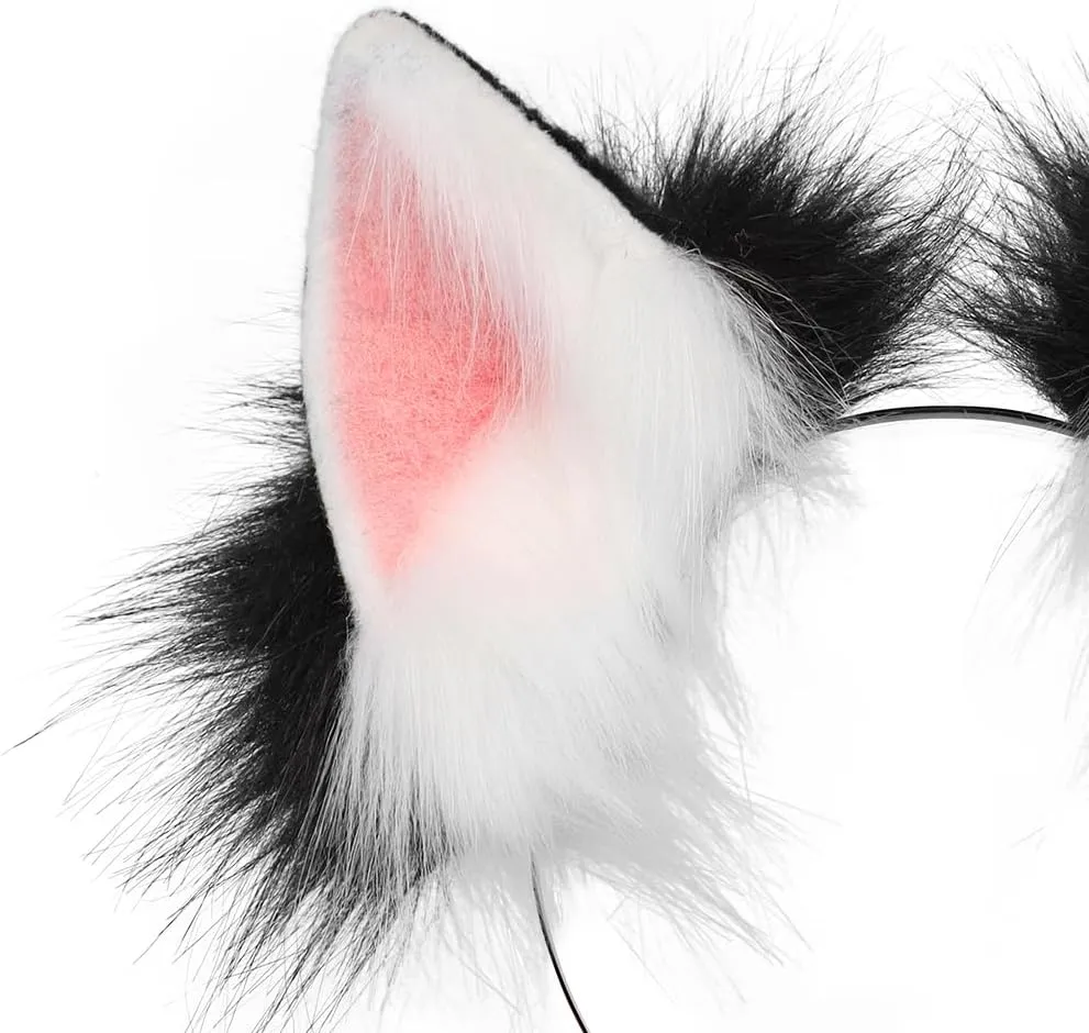 Anbiliwobo Wolf Fox Furry Ears Headwear Halloween Cosplay Cat Ears Headband