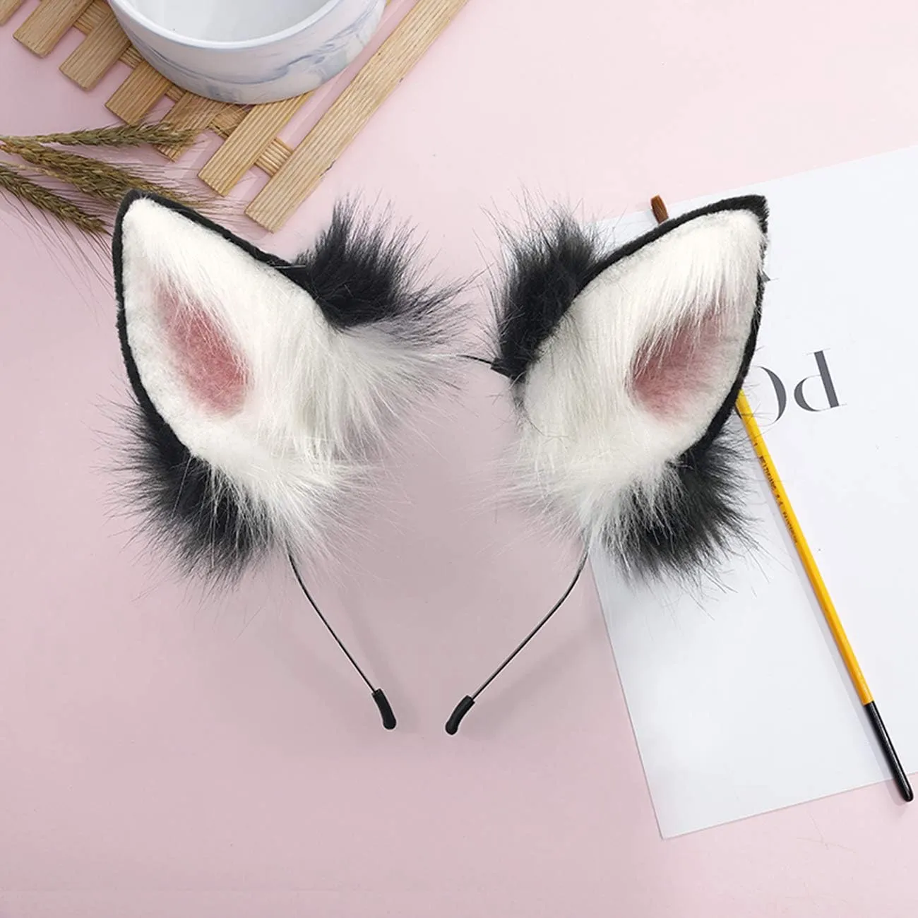 Anbiliwobo Wolf Fox Furry Ears Headwear Halloween Cosplay Cat Ears Headband