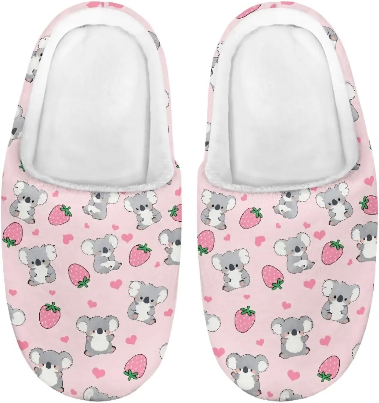 Animal Children's Plush Slippers Slip on Little kids Furry Non-Slip Warm Comfy Fluffy Lightweight Soft Indoor Washable House Slippers Size9-14.5