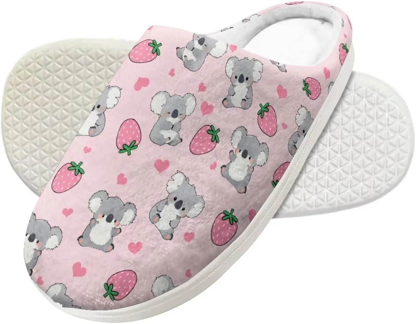 Animal Children's Plush Slippers Slip on Little kids Furry Non-Slip Warm Comfy Fluffy Lightweight Soft Indoor Washable House Slippers Size9-14.5