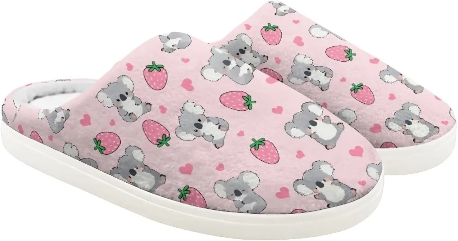 Animal Children's Plush Slippers Slip on Little kids Furry Non-Slip Warm Comfy Fluffy Lightweight Soft Indoor Washable House Slippers Size9-14.5