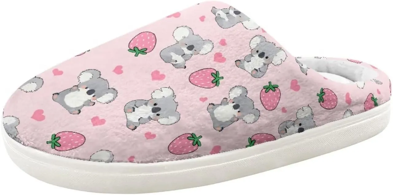 Animal Children's Plush Slippers Slip on Little kids Furry Non-Slip Warm Comfy Fluffy Lightweight Soft Indoor Washable House Slippers Size9-14.5