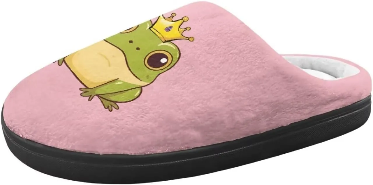 Animals Slip On Plush Slippers for Little Kids Boys Girls Lightweight Fuzzy Warm Winter Slippers Soft Flannel Indoor Outdoor Washable House Shoes Size 9-15