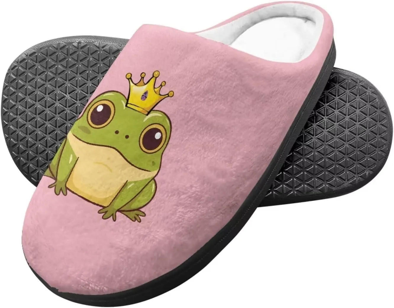 Animals Slip On Plush Slippers for Little Kids Boys Girls Lightweight Fuzzy Warm Winter Slippers Soft Flannel Indoor Outdoor Washable House Shoes Size 9-15