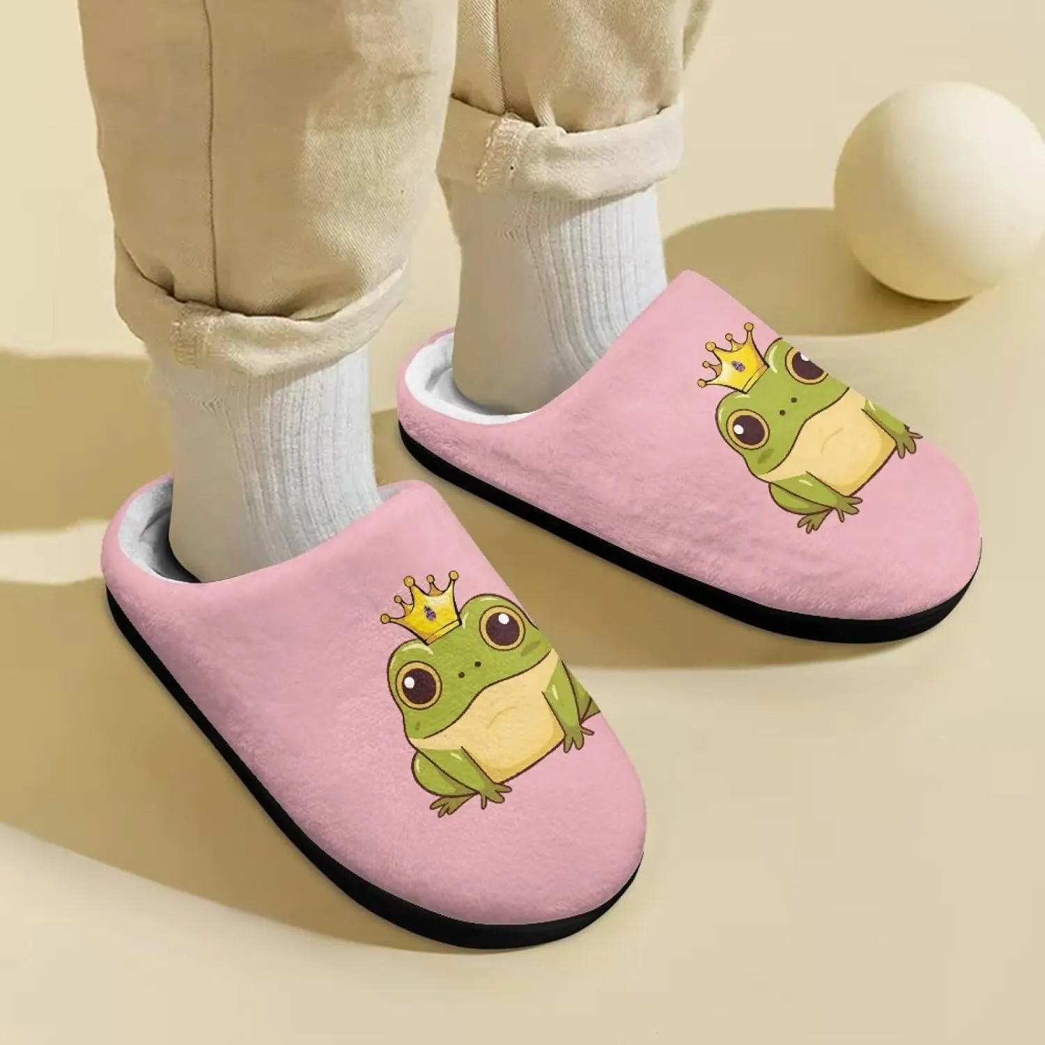 Animals Slip On Plush Slippers for Little Kids Boys Girls Lightweight Fuzzy Warm Winter Slippers Soft Flannel Indoor Outdoor Washable House Shoes Size 9-15