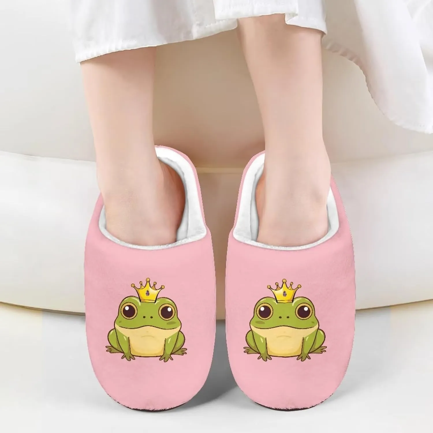 Animals Slip On Plush Slippers for Little Kids Boys Girls Lightweight Fuzzy Warm Winter Slippers Soft Flannel Indoor Outdoor Washable House Shoes Size 9-15