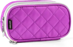 ANKUER Travel Makeup Bag for Women: Small Cosmetic Bag Organizer Cosmetic Case Pouch for Girls (Purple)