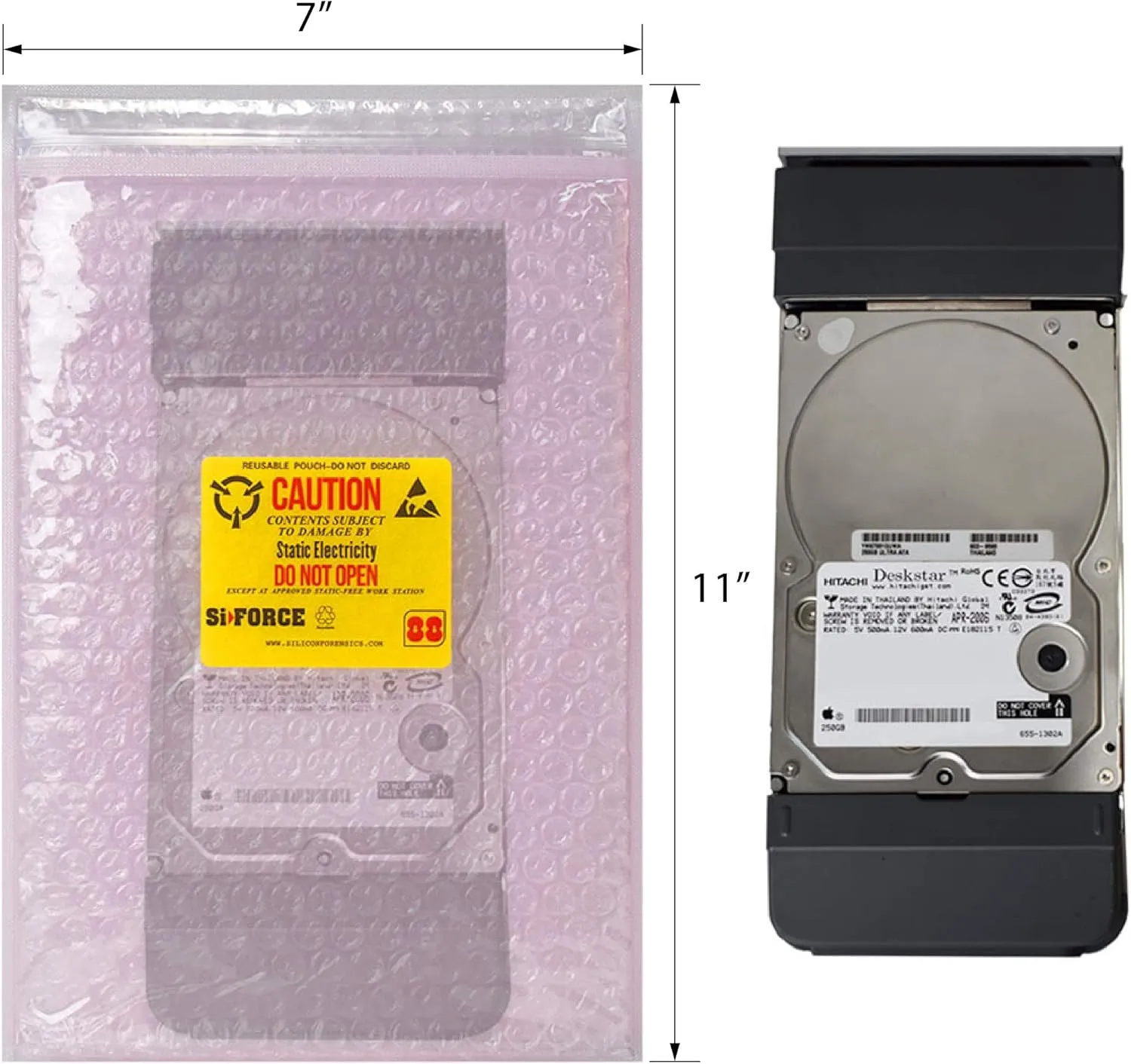 Anti Static Bubble Bags, Resealable Static Shielding Bag, Reusable for Sensitive Electronic Components (Large Qty 100) Pink