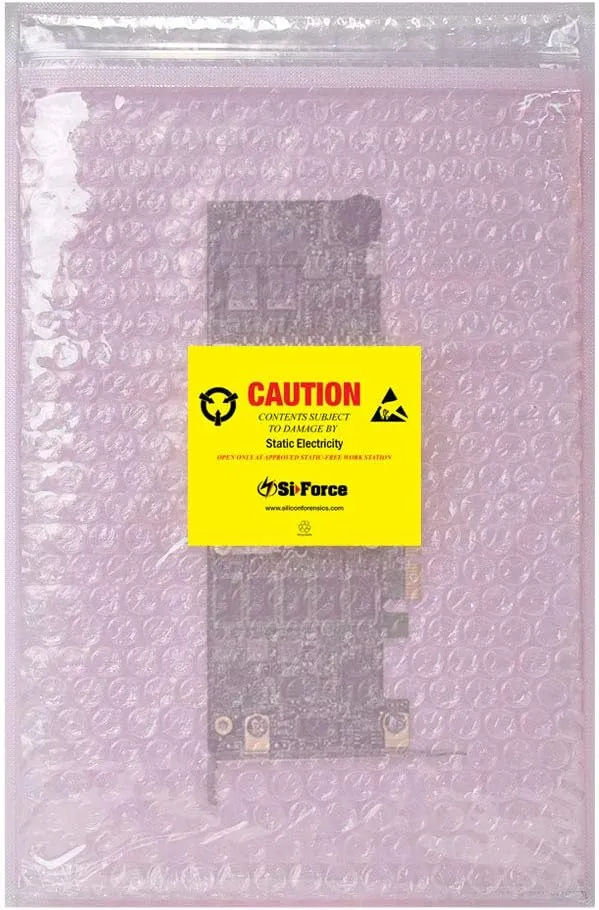 Anti Static Bubble Bags, Resealable Static Shielding Bag, Reusable for Sensitive Electronic Components (Large Qty 100) Pink