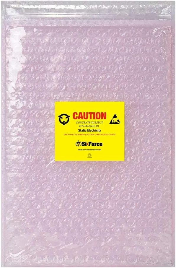 Anti Static Bubble Bags, Resealable Static Shielding Bag, Reusable for Sensitive Electronic Components (Large Qty 100) Pink