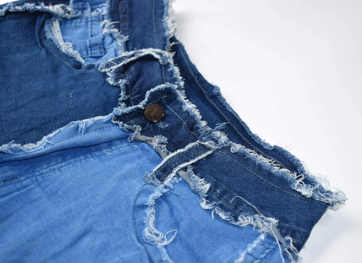 Aodrusa Women Frayed Patch Jeans High Waist Raw Hem Denim Y2k Pants Boyfriend