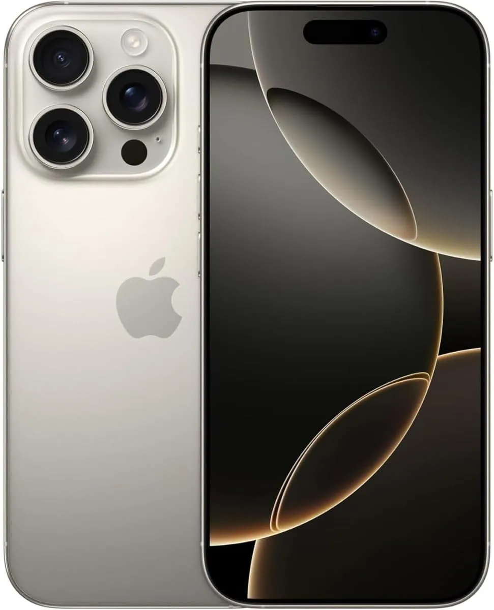 Apple iPhone 16 Pro, US Version, 128GB, Natural Titanium - Unlocked (Renewed)