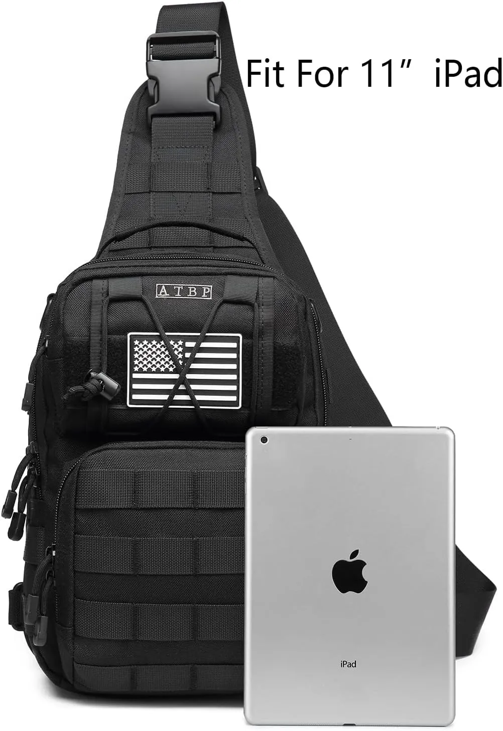 ATBP Tactical Sling Backpack Bag Pack for Men Military One Strap Shoulder Backpack Crossbody Bag With Holster 10 Liters