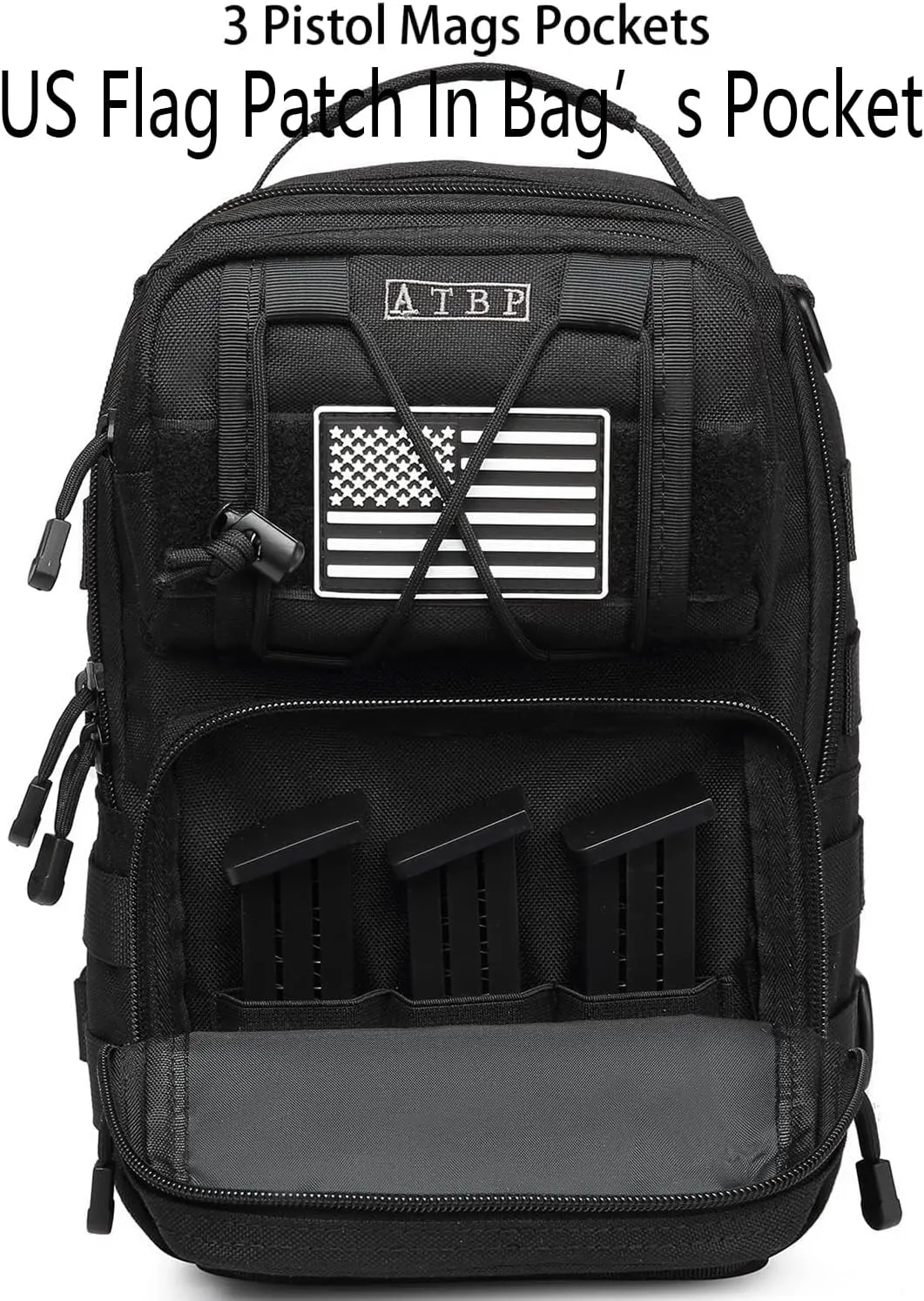 ATBP Tactical Sling Backpack Bag Pack for Men Military One Strap Shoulder Backpack Crossbody Bag With Holster 10 Liters