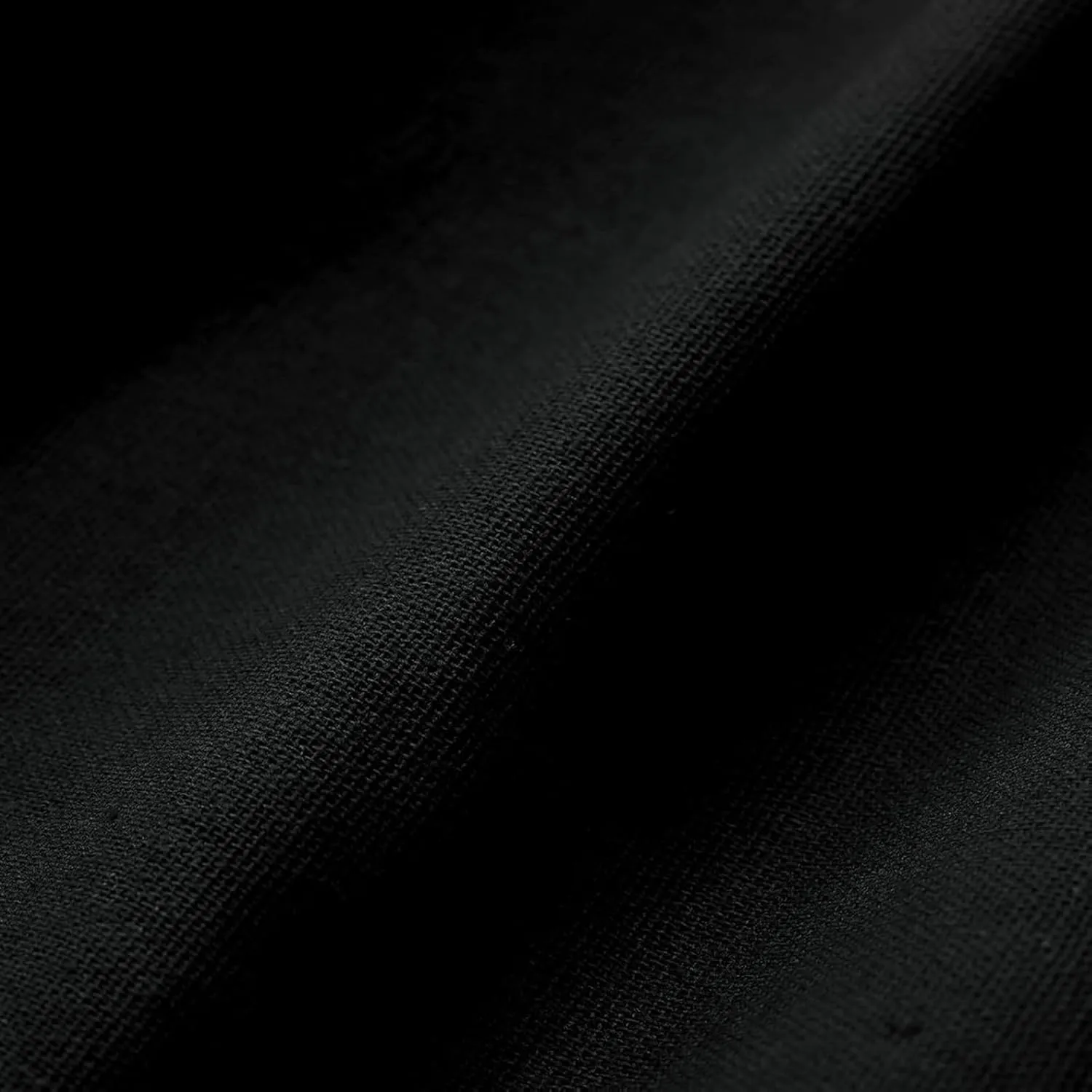 Awellife Linen Button Farmhouse Shower Curtain,Linen and Cotton Woven Fabric,Country Style (Black Grey, 72" L x 72" W)