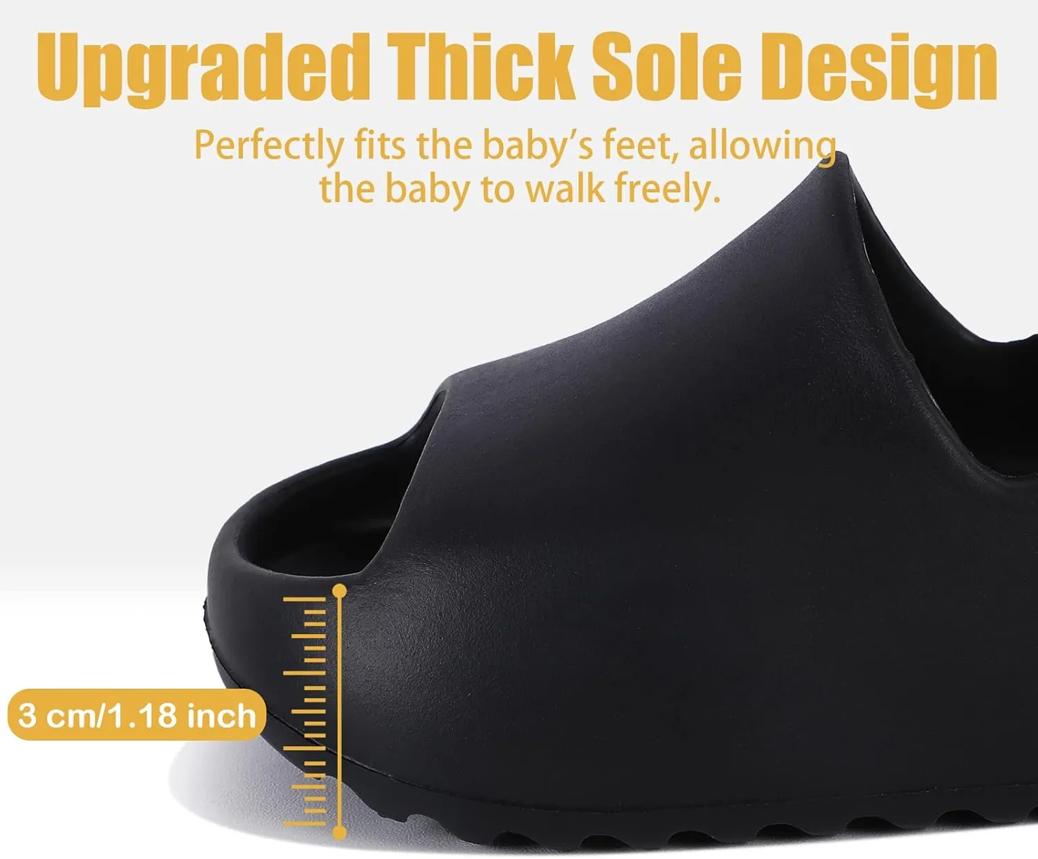 bolukets Toddler Little Kids Slides Sandals, Summer Slip On Lightweight Slippers for Boys and Girls, Beach Pool Anti-Slip Water Shoes Indoor Outdoor Sandals