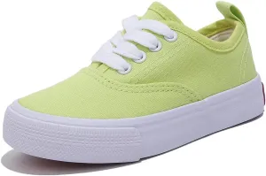 Boys and Girls Low Top Sports Shoes Lace up Canvas Children's Shoes Comfortable and Lightweight Skateboarding Shoes