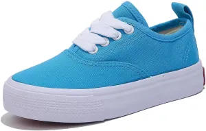 Boys and Girls Low Top Sports Shoes Lace up Canvas Children's Shoes Comfortable and Lightweight Skateboarding Shoes