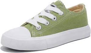 Boys Girls Baby Children's Shoes Low top lace-up Children's Canvas Shoes Back-to-School Season Small White Shoes Children's Sneakers Teens Medium and Large Kids Skateboarding Shoes