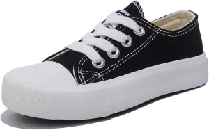 Boys Girls Baby Children's Shoes Low top lace-up Children's Canvas Shoes Back-to-School Season Small White Shoes Children's Sneakers Teens Medium and Large Kids Skateboarding Shoes