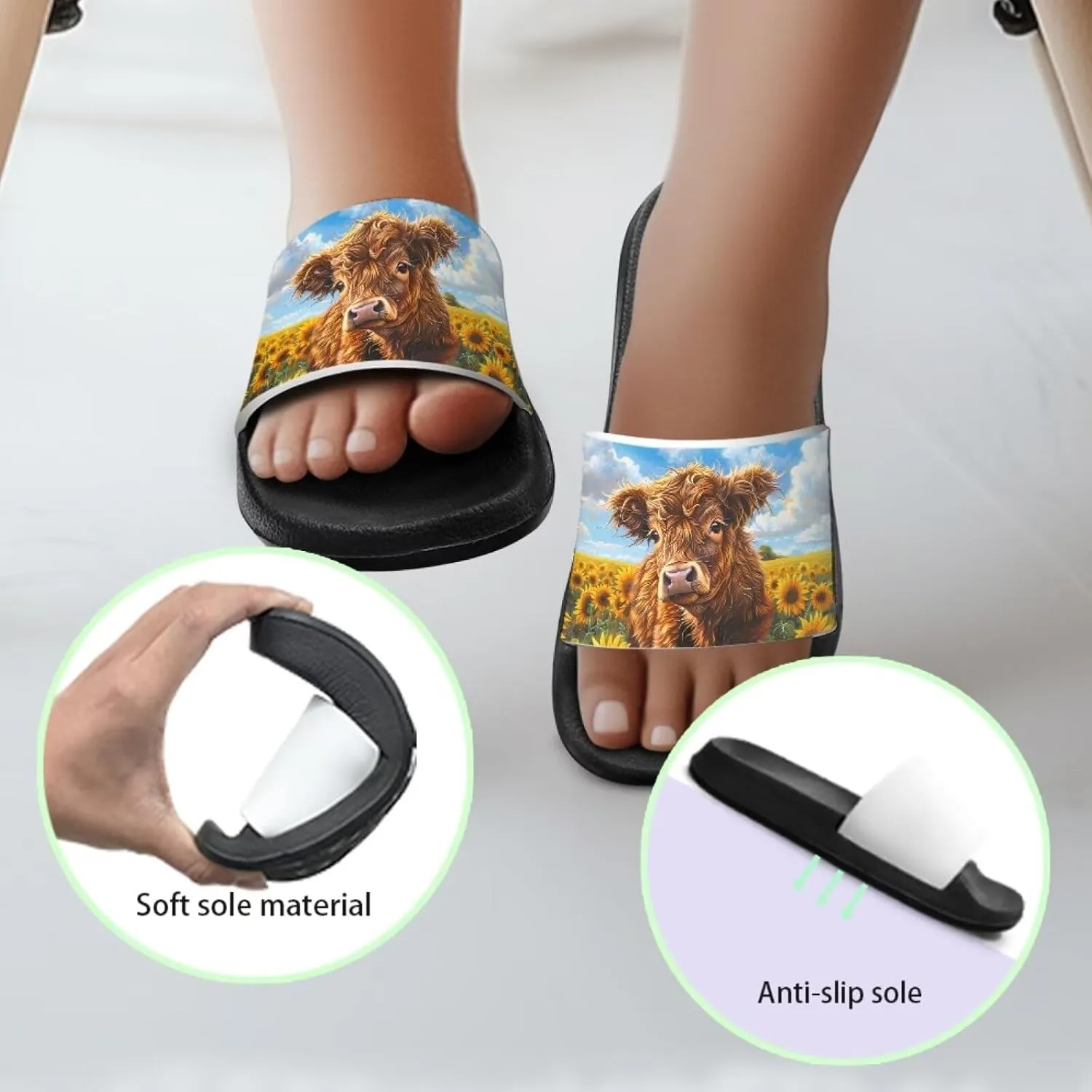 Boys Slides Non-slip Toddler Boys Cute Shower Slippers Toddler Flip Flops Beach Pool Sandals Play Family Gatherings Outdoor
