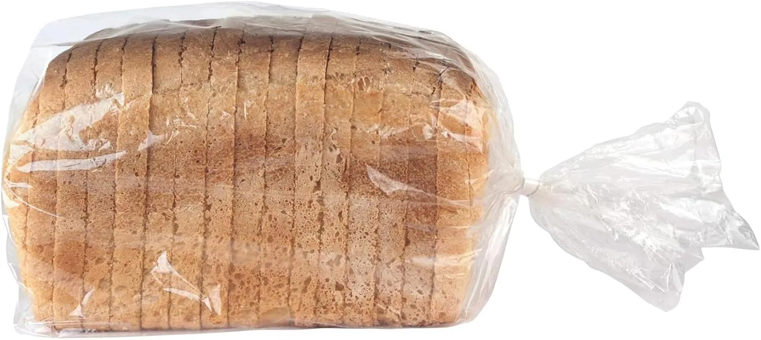 Bread Bags With Ties,100 Pieces 18x4x8 Inches Reusable Plastic Loaf Storage Bags for Homemade Bread Gift Giving