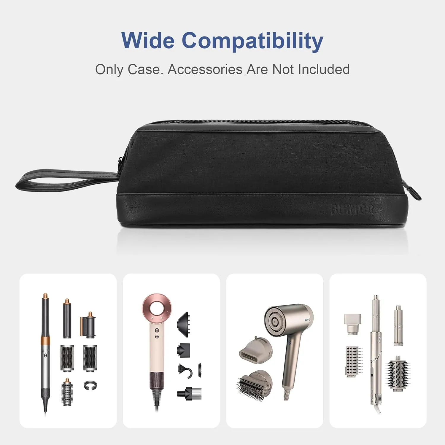 Buwico Airwrap Travel Case for Dyson/Shark Flexstyle, Travel Pouch for Dyson Airwrap/Shark Flexstyle Complete Styler and Attachments, Travel Bag for Dyson/Shark Hair Dryer