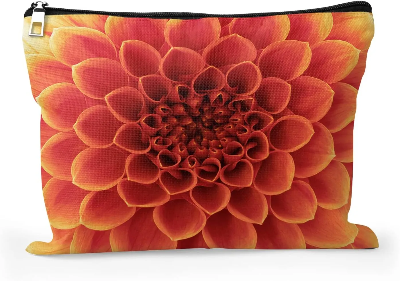 Cafl Beautiful Petals Makeup Bag Travel Large Abstract Flower Cosmetic Bag Essentials Jewelry Skincare Zipper For Women-10×8 inch
