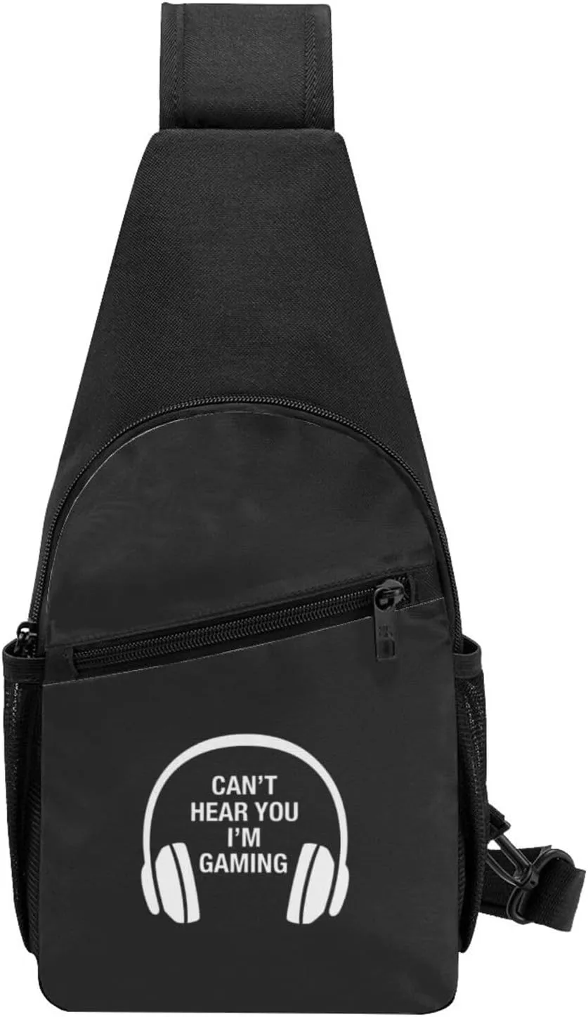 Can'T Hear You I'M Gaming Unisex Chest Bag Lightweight Crossbody Shoulder Bag Travel Pocket