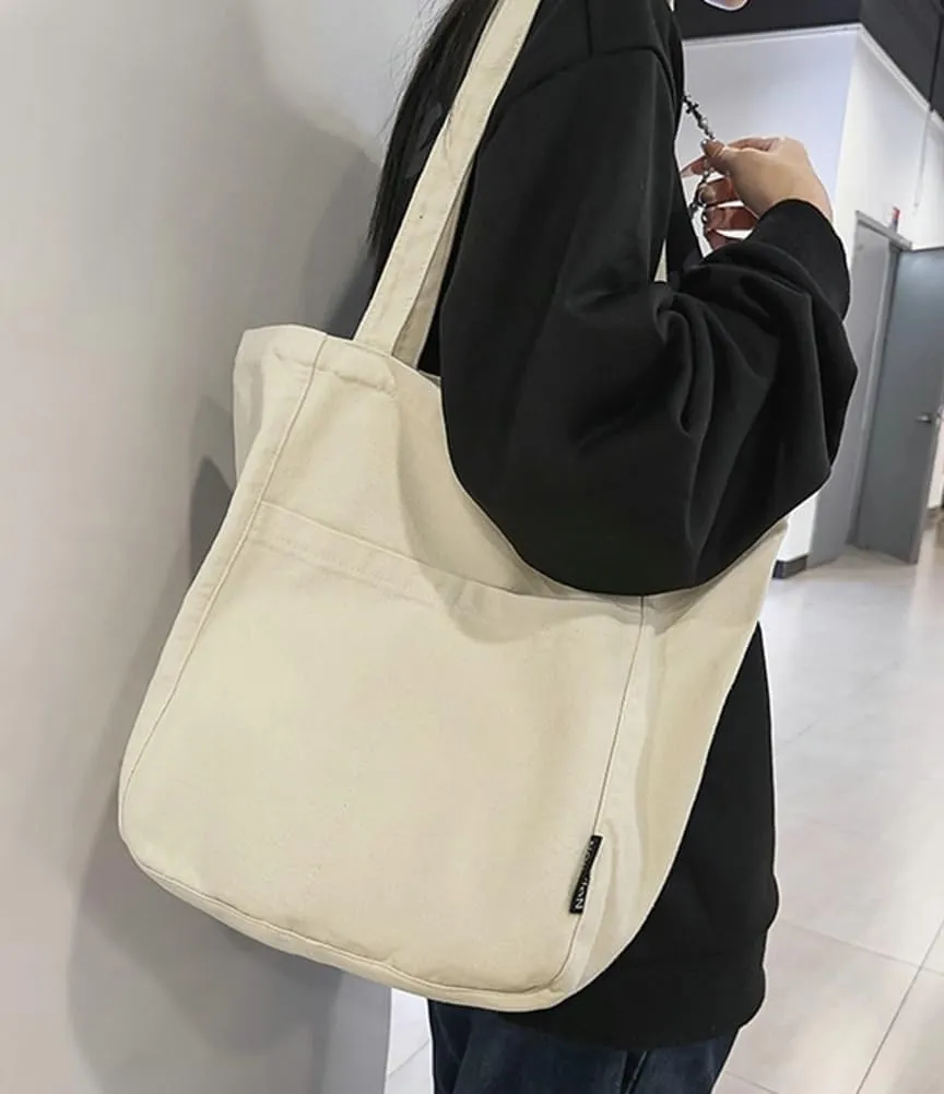 Canvas Shoulder Bags for Women Large Tote Bag with Zipper Top-handle Multi-pockets Purses Work Travel Shopping