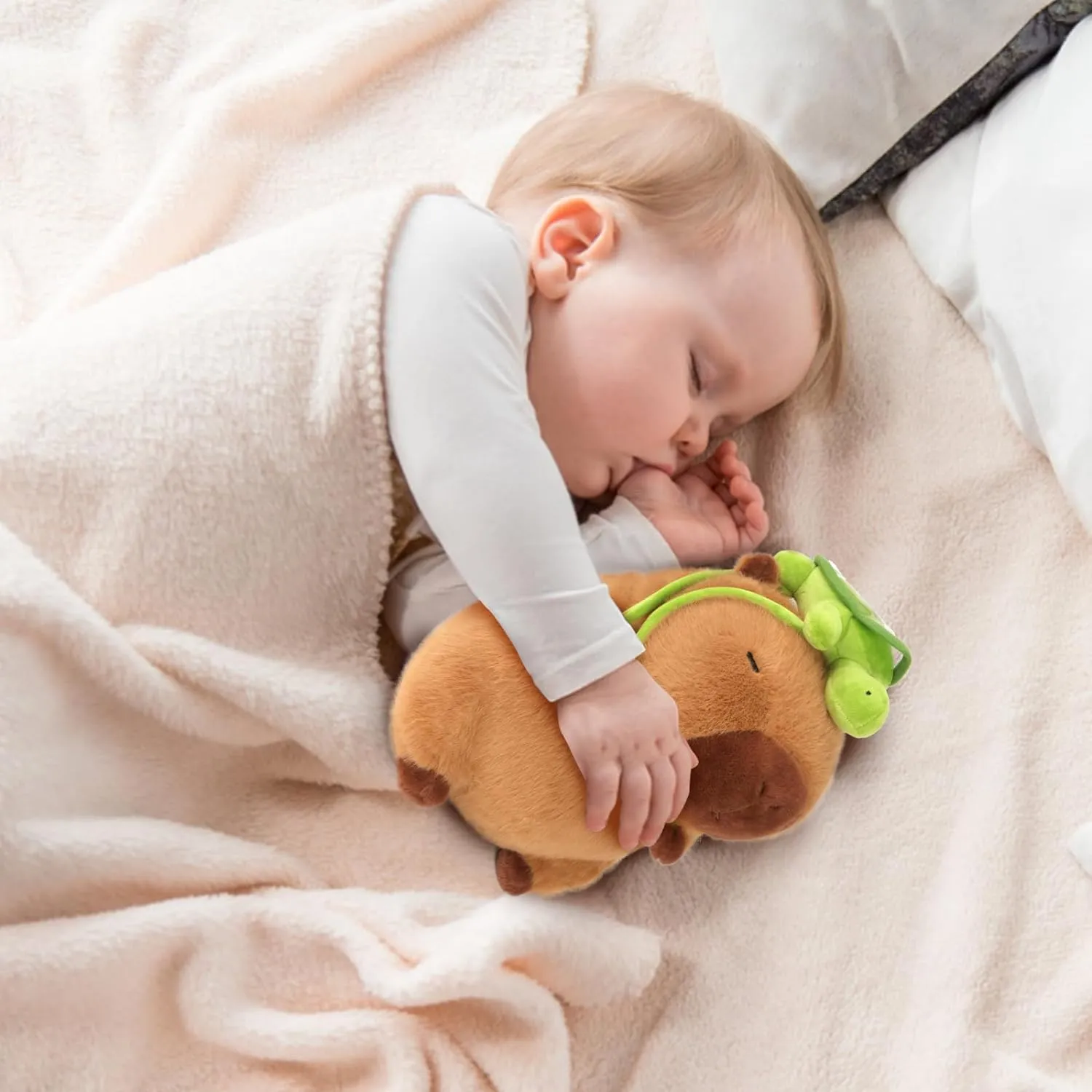 Capybara Plush Toy - 9 Inch Cute Capybara Stuffed Animal with Turtle Backpack, Kawaii Capibara Plushie for Kids and Adults