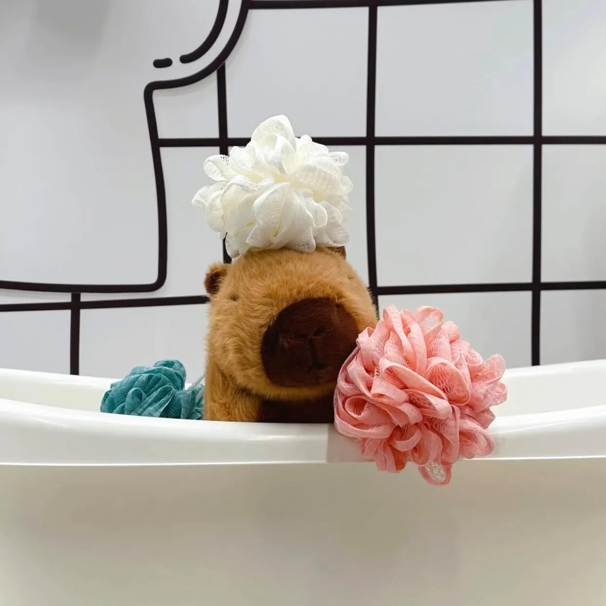 Capybara Plush Toy - 9 Inch Cute Capybara Stuffed Animal with Turtle Backpack, Kawaii Capibara Plushie for Kids and Adults