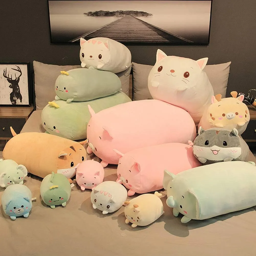 Cat Plush Hugging Pillow, Soft Kitten Cat Stuffed Animal Toy Body Pillow 23.6"