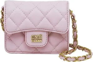 Cavalli Class COMO Light Purple Mini Quilted Crossbody Bag for womens