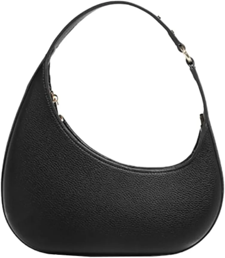 Chic Minimalist Irregular Crescent Design Shoulder Underarm Bag, Fashionable Elegant Handbags Adjustable PU Purse Women