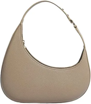 Chic Minimalist Irregular Crescent Design Shoulder Underarm Bag, Fashionable Elegant Handbags Adjustable PU Purse Women