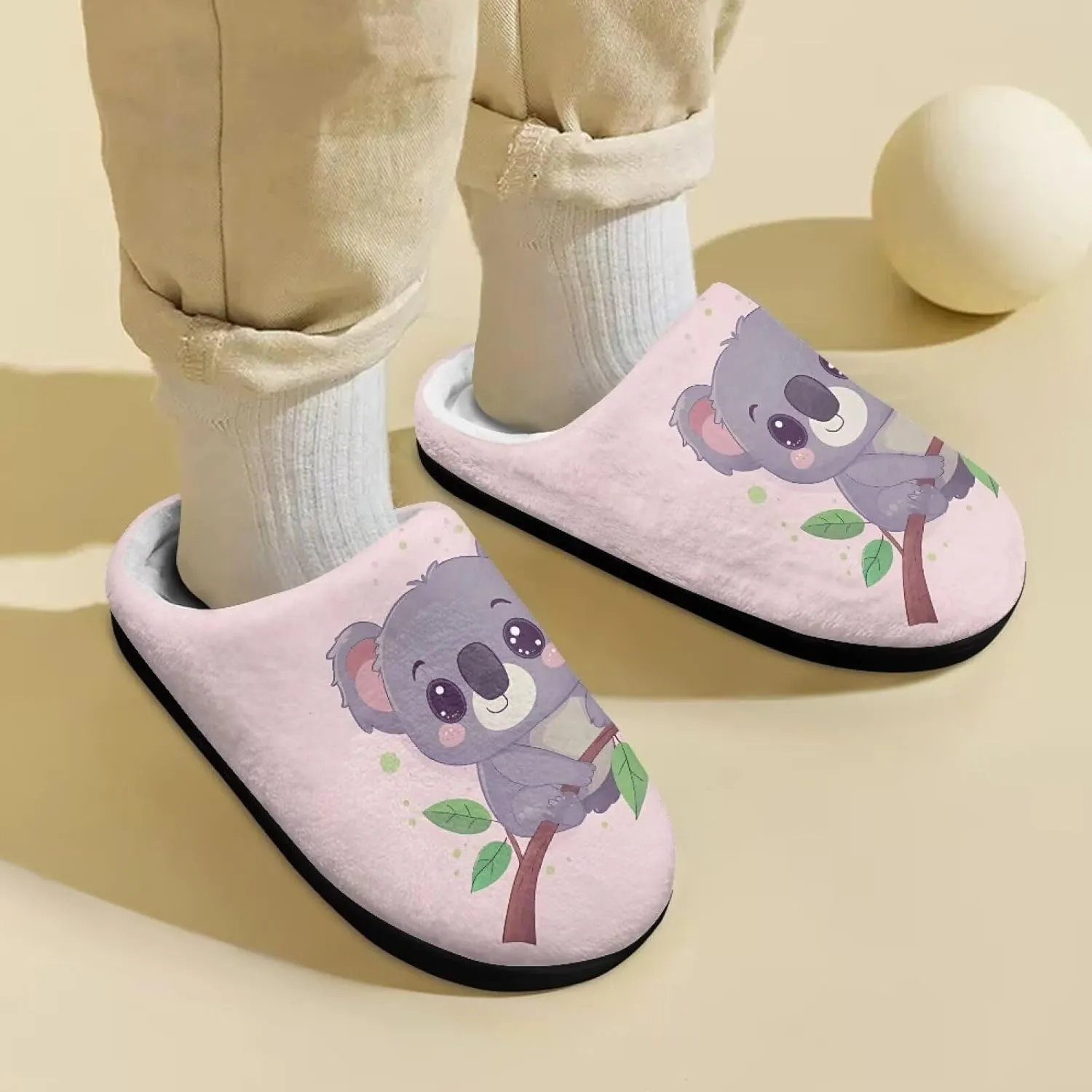 Children's Home Cotton Slippers for Winter Daily or Holiday Decoration Plush Warm