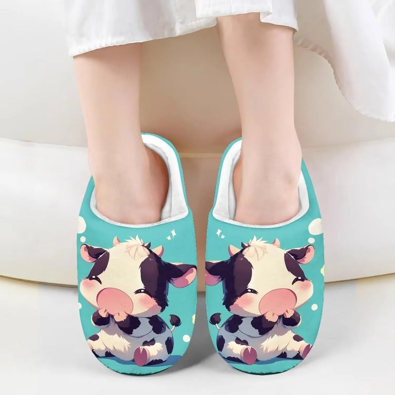 Children's Plush Slippers Cozy Plush Slip-on House Shoes with Memory Foam Warm Winter Kids Non-Slip Indoor Slipper