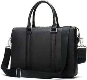 Classic Handbag, Vintage Leather Messenger Bag 14 Inches Laptop Briefcase Business Satchel Shoulder for Men