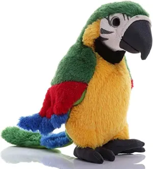 Clobeau Talking Parrot Toy Macaw Parrot Plush Stuffed Toys Animal Plush Toy Repeat What You Say Stuffed Parrot Pet Toy Plush Buddy Parrot Bird Doll Big Bird Stuffed Plush Animal Stuffed Parrot