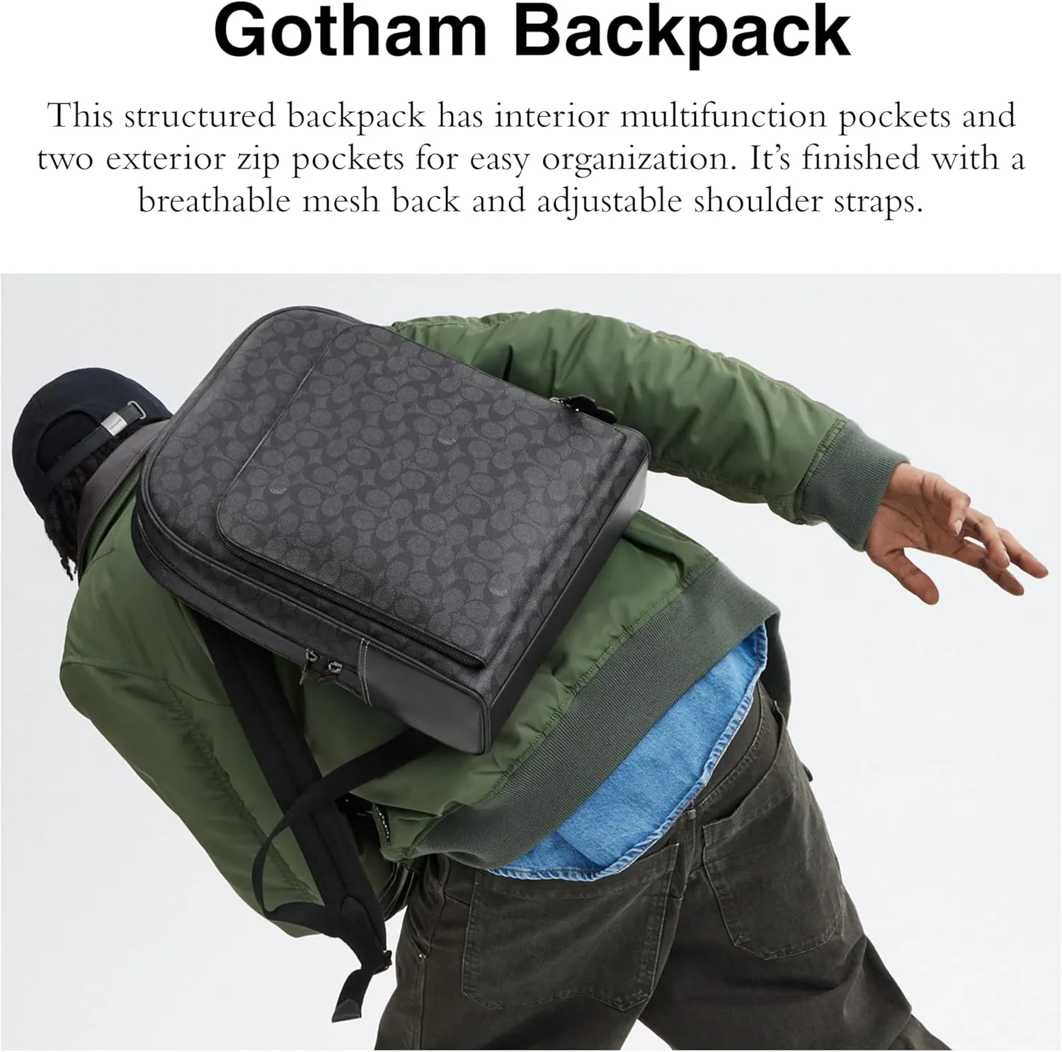 Coach Gotham Backpack, Charcoal
