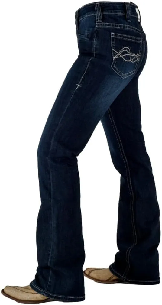 Cowgirl Tuff Western Jeans Women Indigo Night Bootcut Dark Wash JINDNY