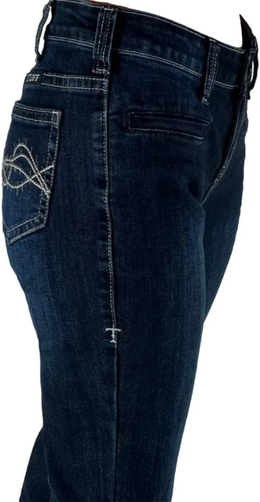 Cowgirl Tuff Western Jeans Women Indigo Night Bootcut Dark Wash JINDNY