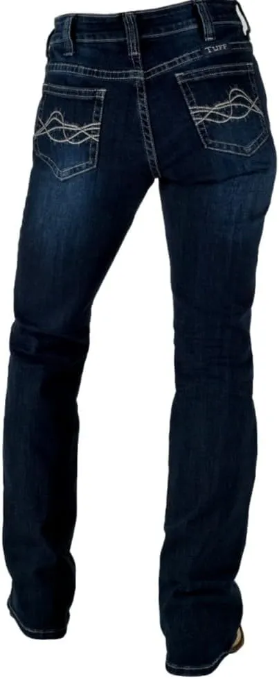 Cowgirl Tuff Western Jeans Women Indigo Night Bootcut Dark Wash JINDNY